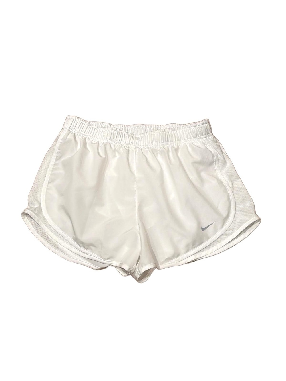 Nike Dri-FIT Athletic Shorts White Womens Medium Running Sports